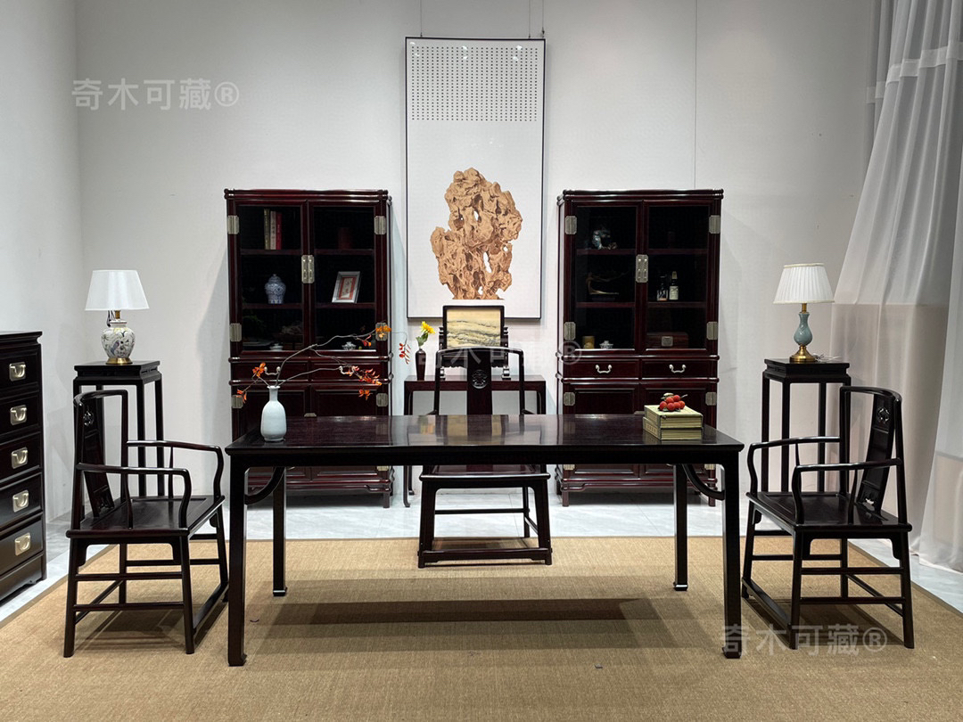 北方京作一手厂家工厂明式简约马蹄腿画案书桌茶桌茶台