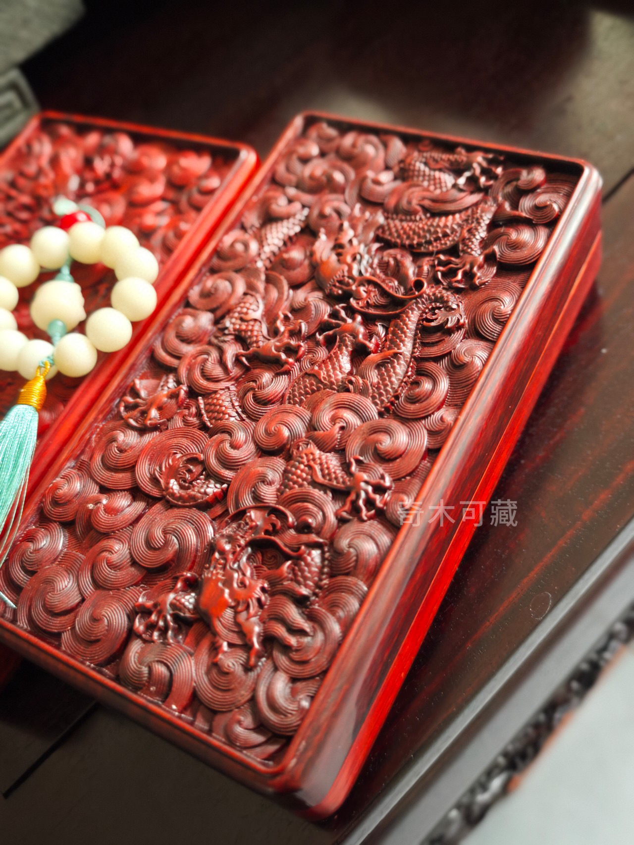 中式实木古典雕龙首饰盒装饰盒化妆盒首饰收纳箱