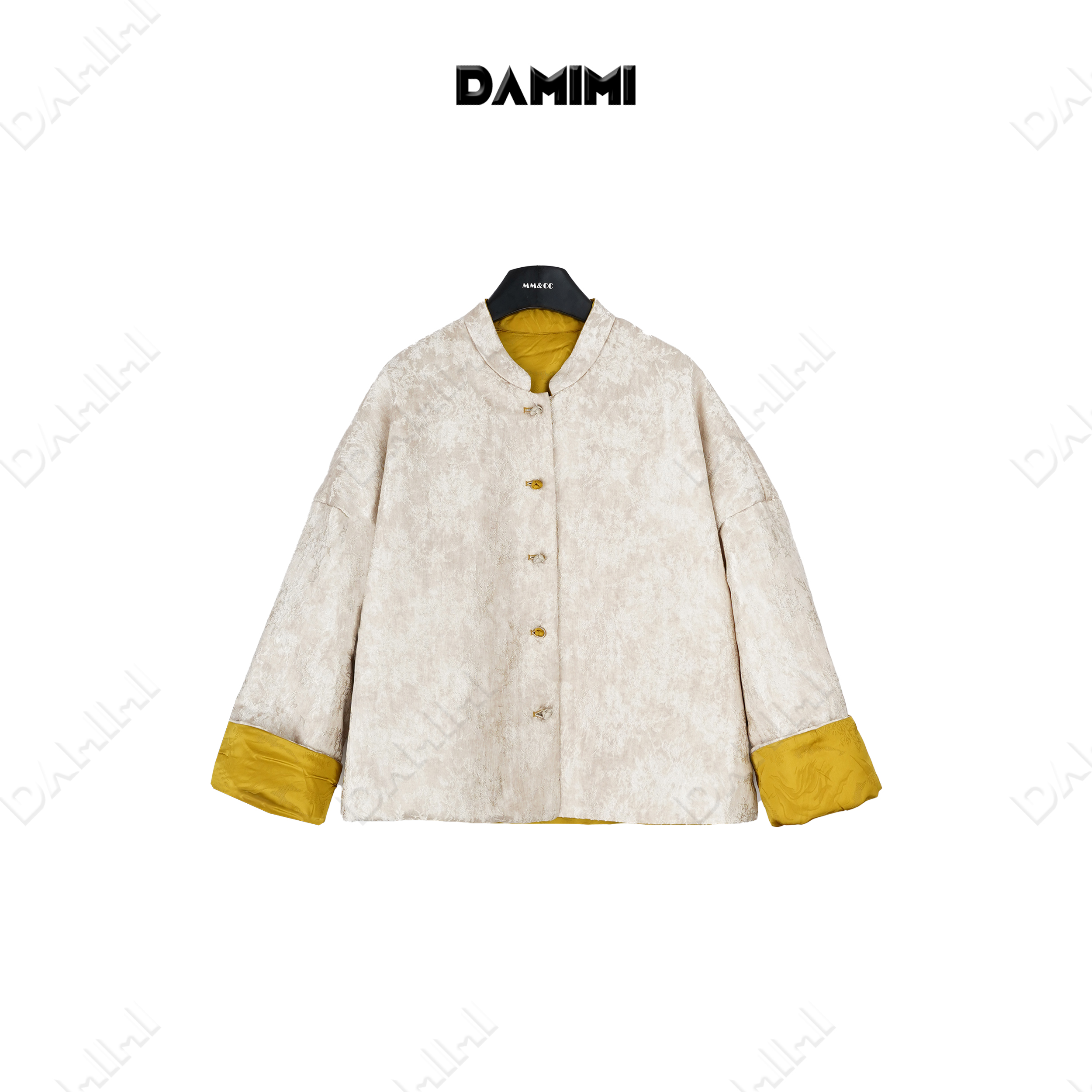 【西江月】撞色双两面穿改良唐装盘扣宽松加厚保暖棉服MCFMF1512