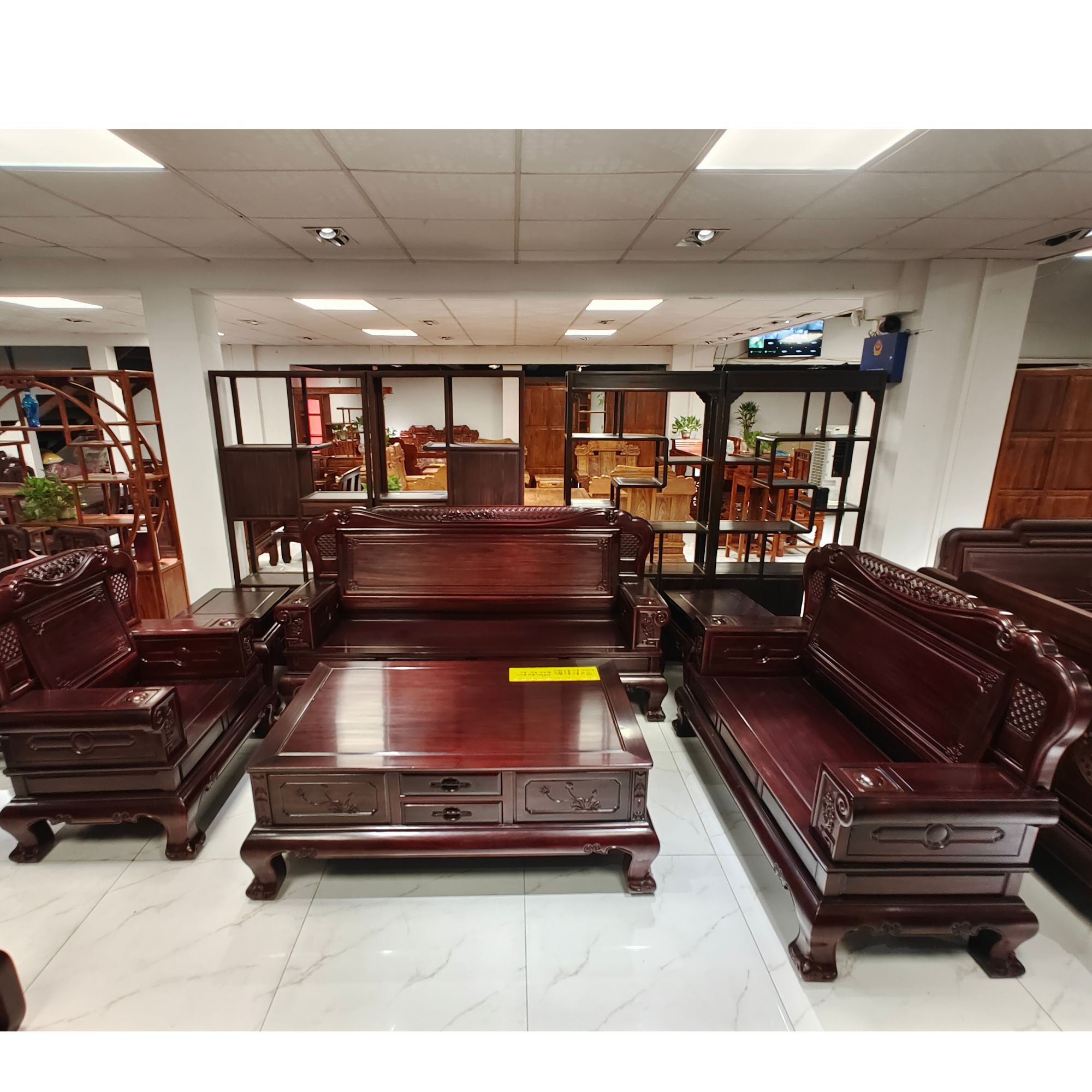 新中式鸿运123沙发组合客厅成套古典