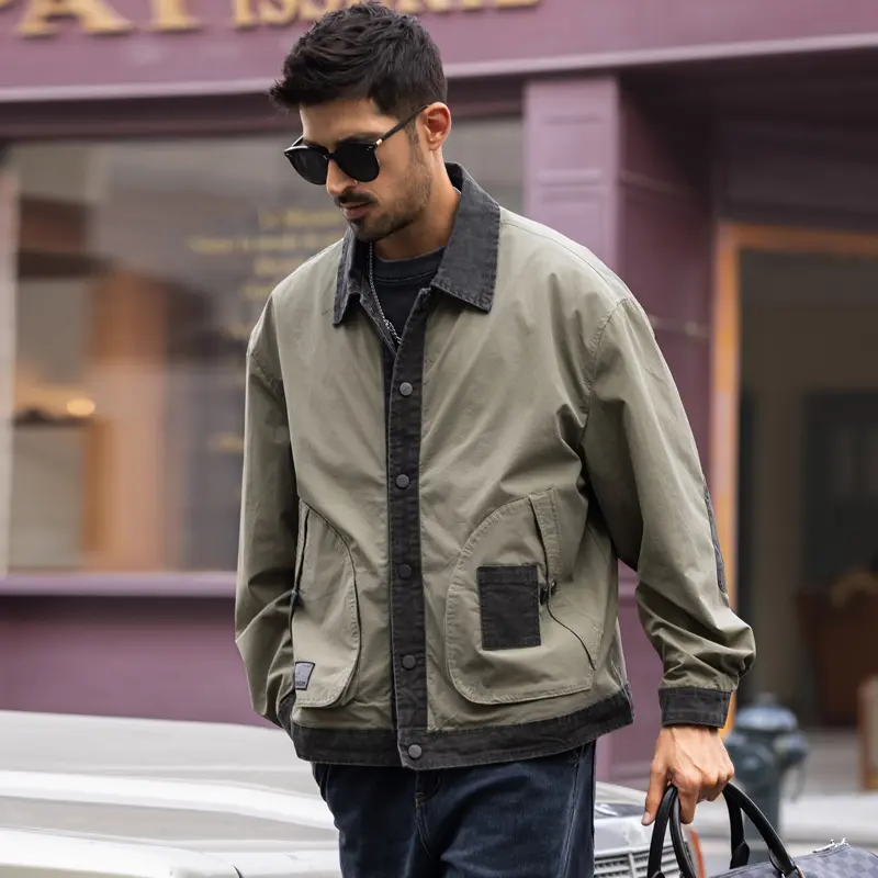 范诺思宽松男装复古休闲户外大码百搭男外套时尚潮流夏季夹克外套