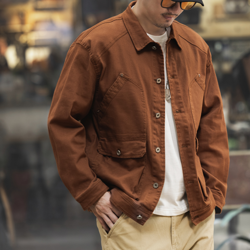 美式重磅高级痞帅外套男2025秋冬款空气层潮牌潮流教练夹克上衣男