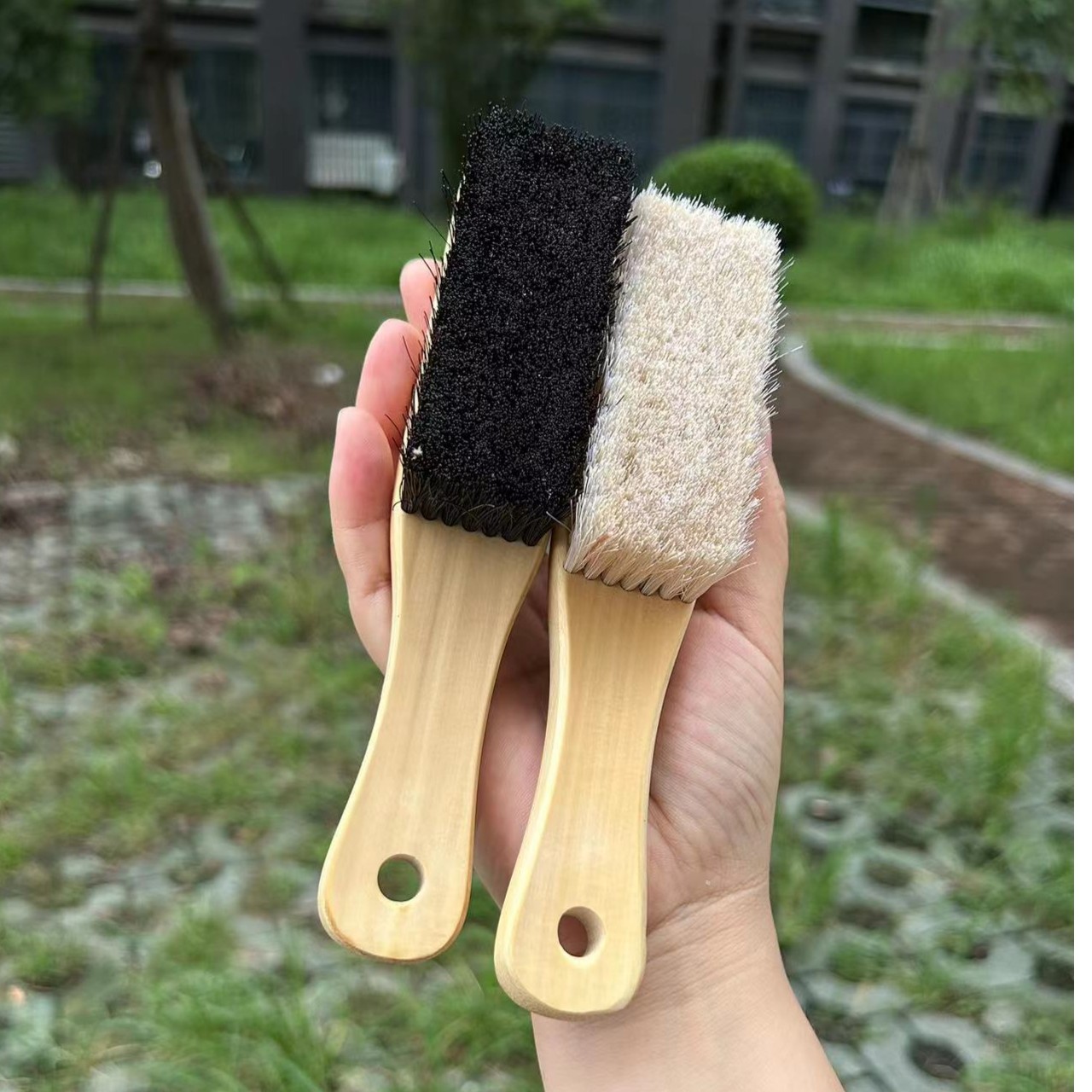 7排玉竹加密黑马鬃硬猪鬃桃橄榄各类文玩刷前中期包浆保养