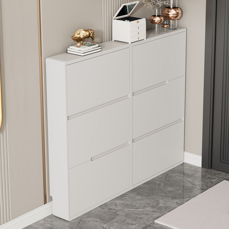 超薄鞋柜家用门口网红黑色极窄入户门玄关柜翻斗鞋架大容量