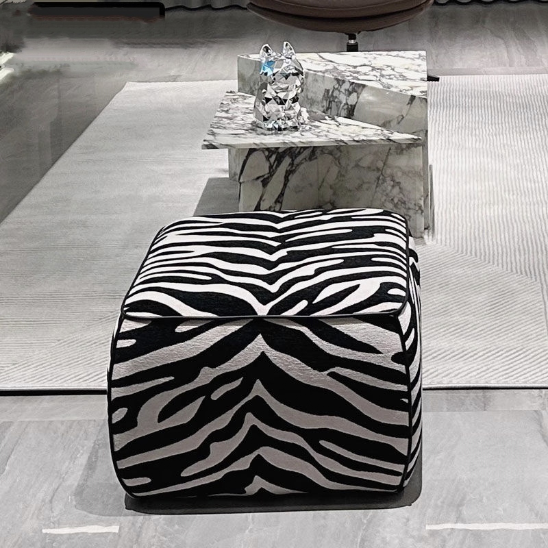 高端中古风方凳简约化妆凳家用硌脚凳客厅沙发凳子脚踏家用换鞋凳