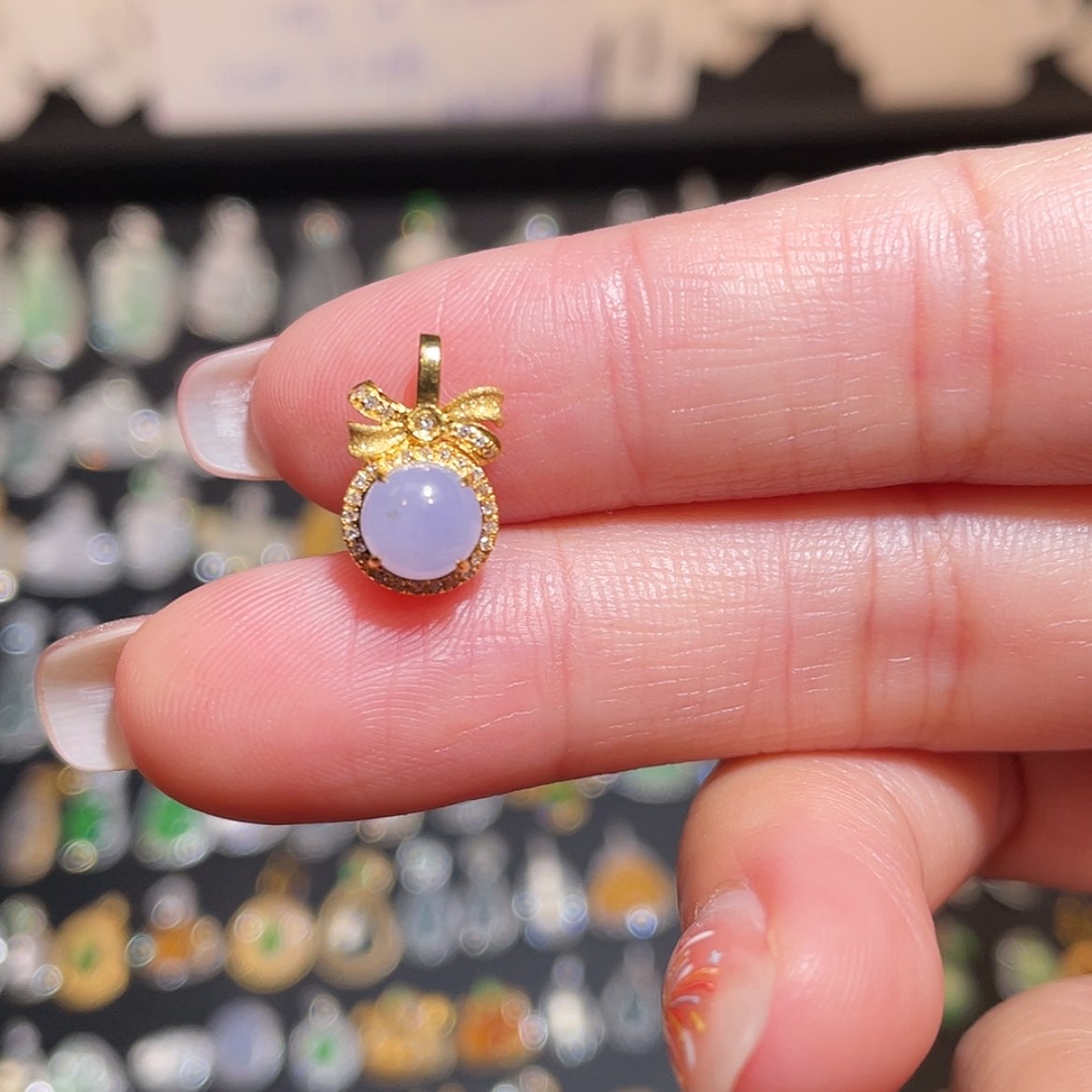 【闪购商品】翡翠吊坠18K金镶嵌