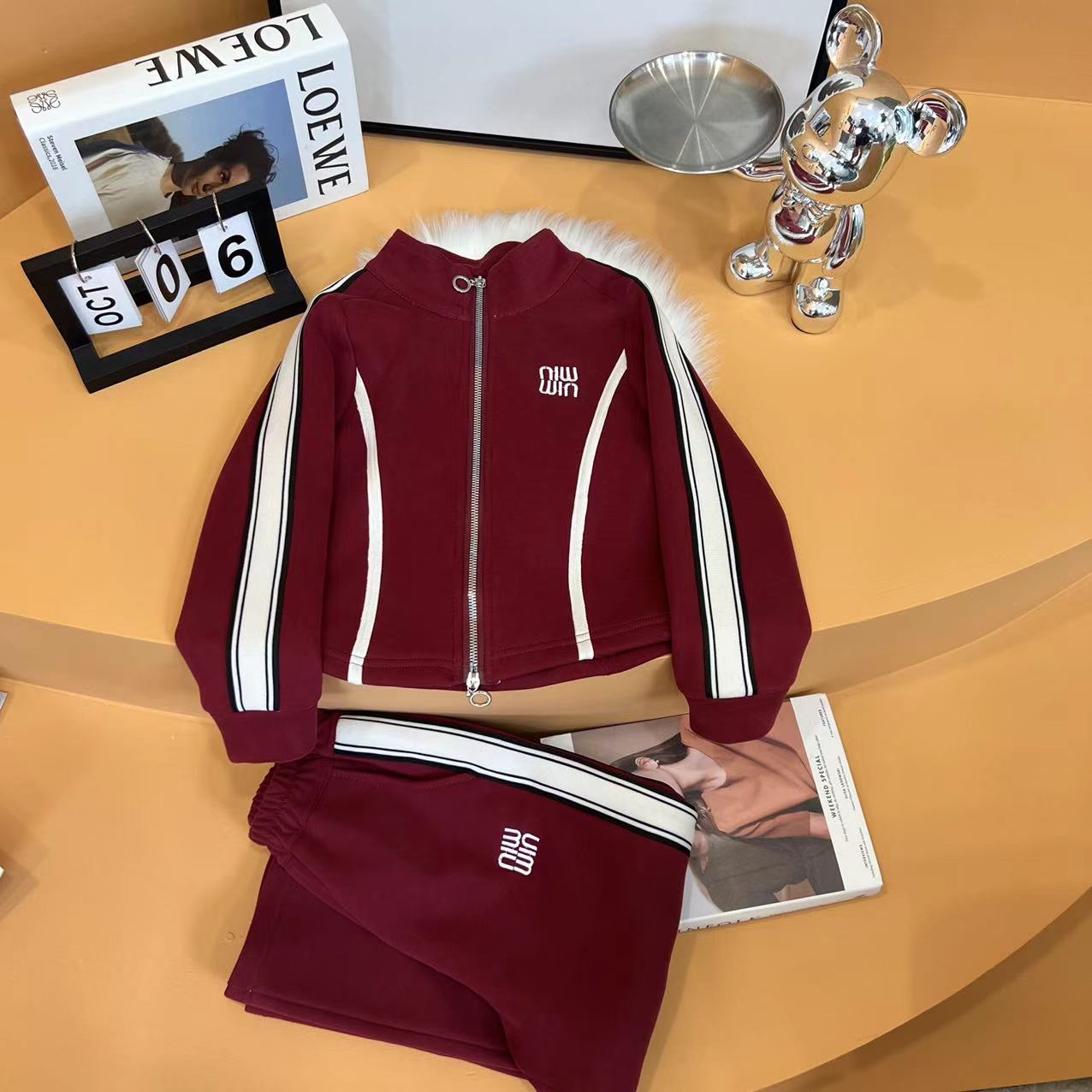 2025春季新款儿童套装休闲时尚百搭撞色拼接女中大童