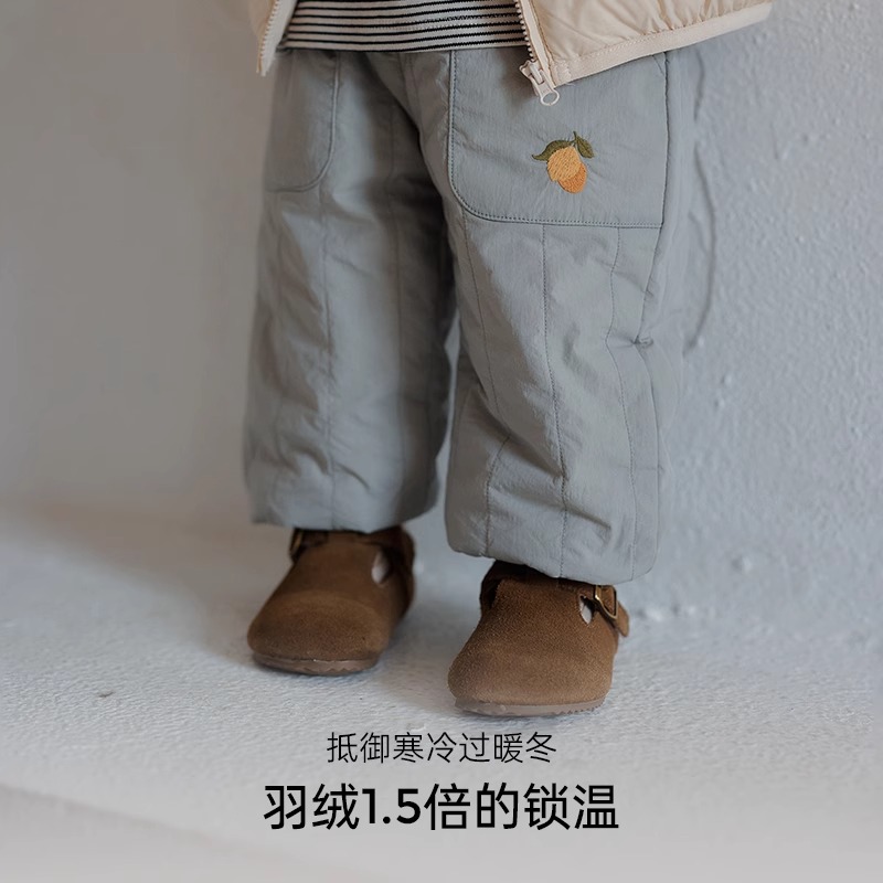 OakFamily儿童束脚裤夹棉冬长裤卫裤3M新雪丽休闲裤