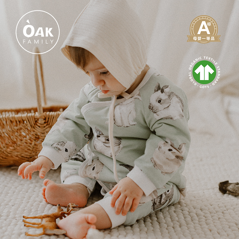 OAK family夹棉连体衣婴儿棉服防寒冬装新生儿保暖衣棉服