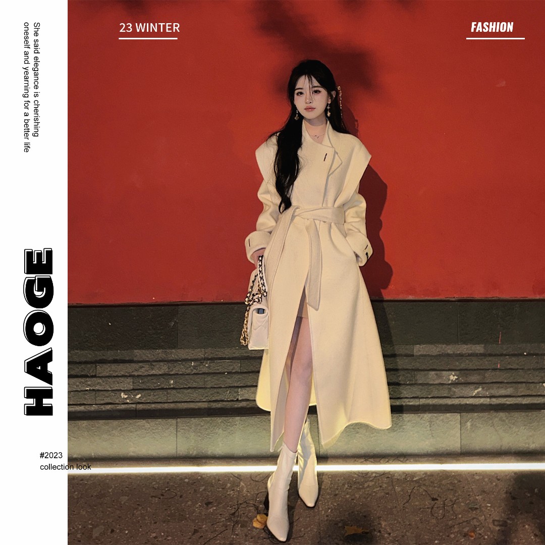 浩哥严选●安娜Q3DY2289A秋季时尚气质轻奢法式大衣外套莫奈花园风