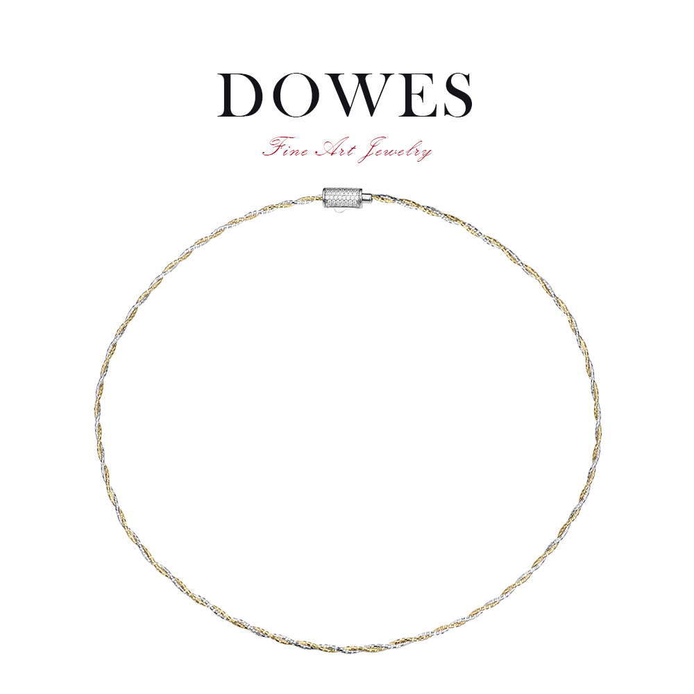 DOWES 链子925银 加厚意大利手工编织万能百搭项圈链