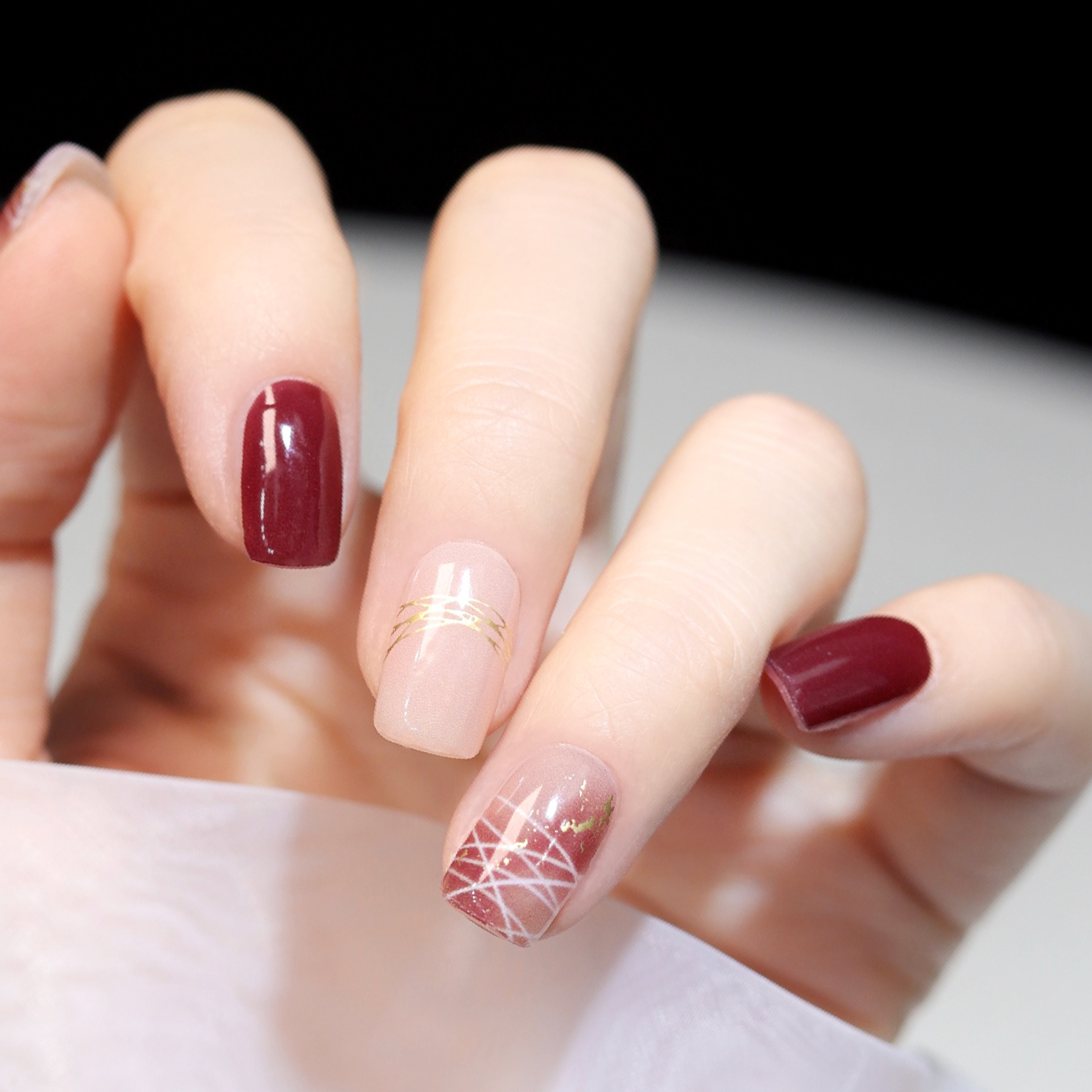 【20指-JM066-覆盆子茶红】加固型半固化凝胶照灯变硬持久牢固30天