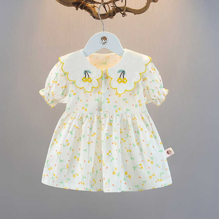 女童连衣裙2025夏季新品女童娃娃裙洋气女宝宝连衣裙公主裙中长款