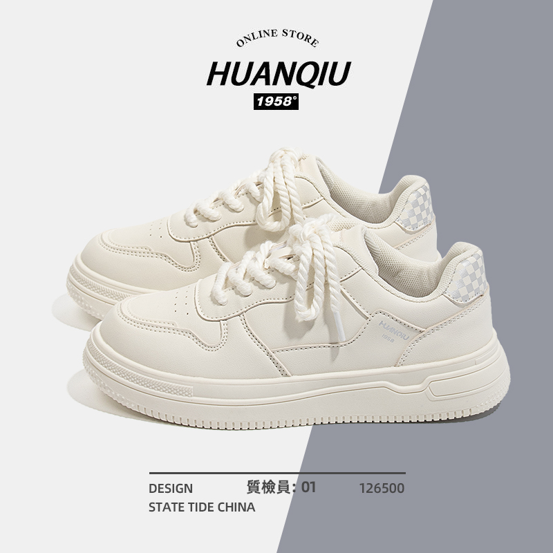 HUANQIU 环球小白鞋女夏季薄款配裙子的鞋子潮ins女百搭运动板鞋