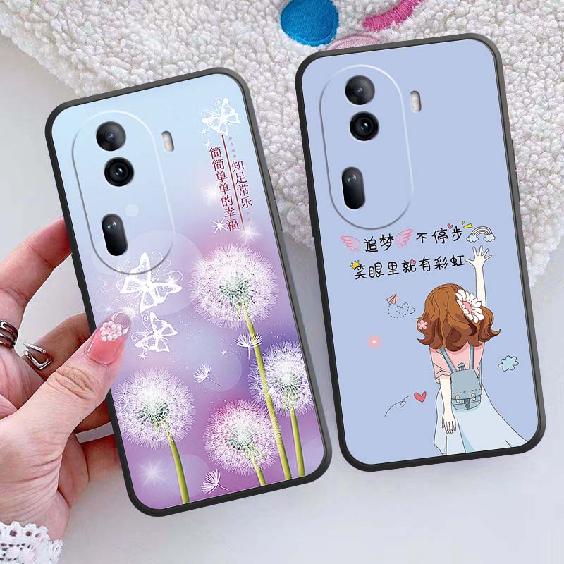 适用OPPOReno11手机壳PJH110网红镜头全包女款高颜值硅胶软壳时尚