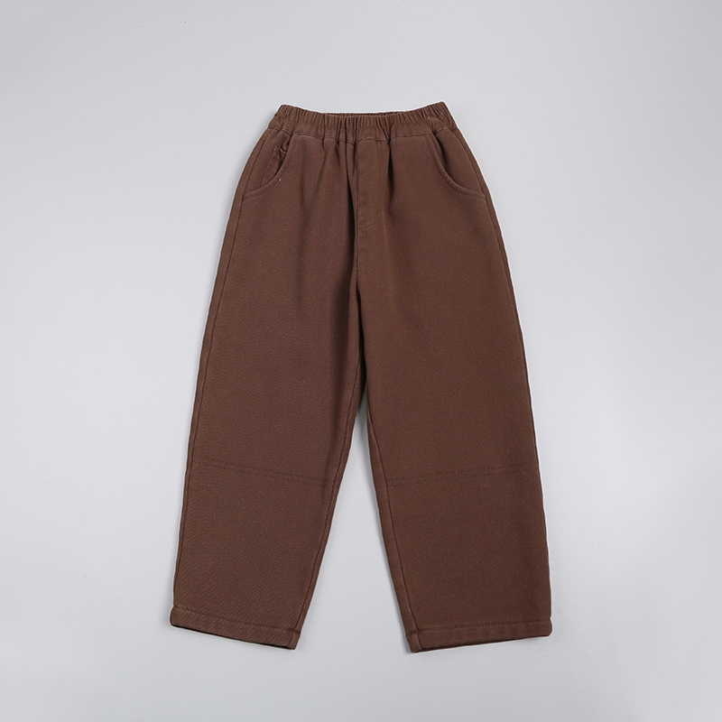 品牌童装男童一体加绒裤子冬款新款中大童加厚冬季DBK47510