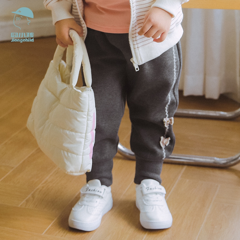 品牌女童休闲裤春秋季儿童长裤时尚洋气中小童外穿裤子XGK35021