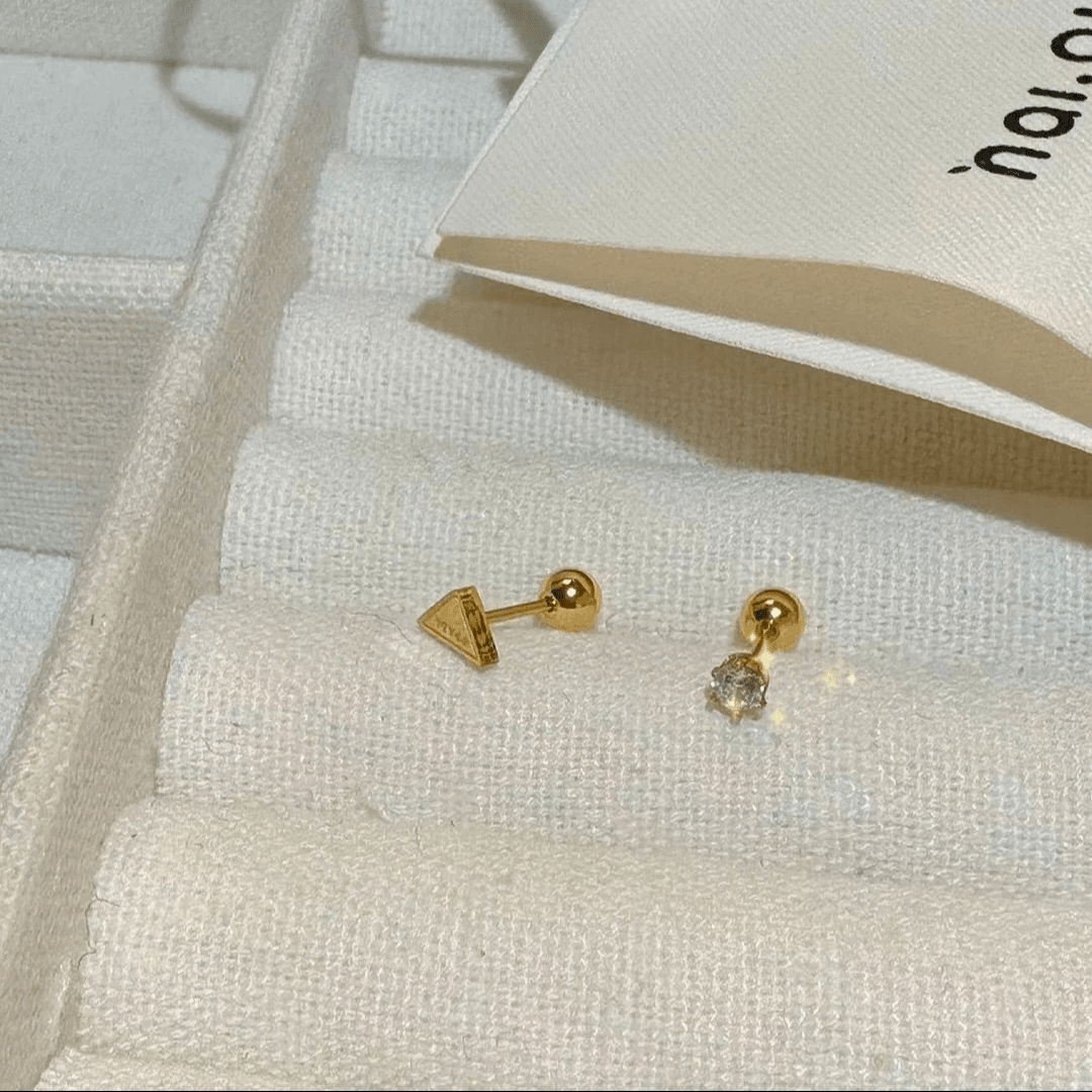 铜合金耳饰 2155时尚百搭AB螺栓耳钉