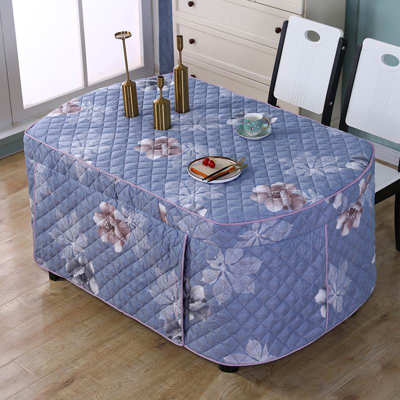 加厚新款桌套罩椭圆形餐桌布长方形茶几烤火炉取暖桌子电烤炉罩套