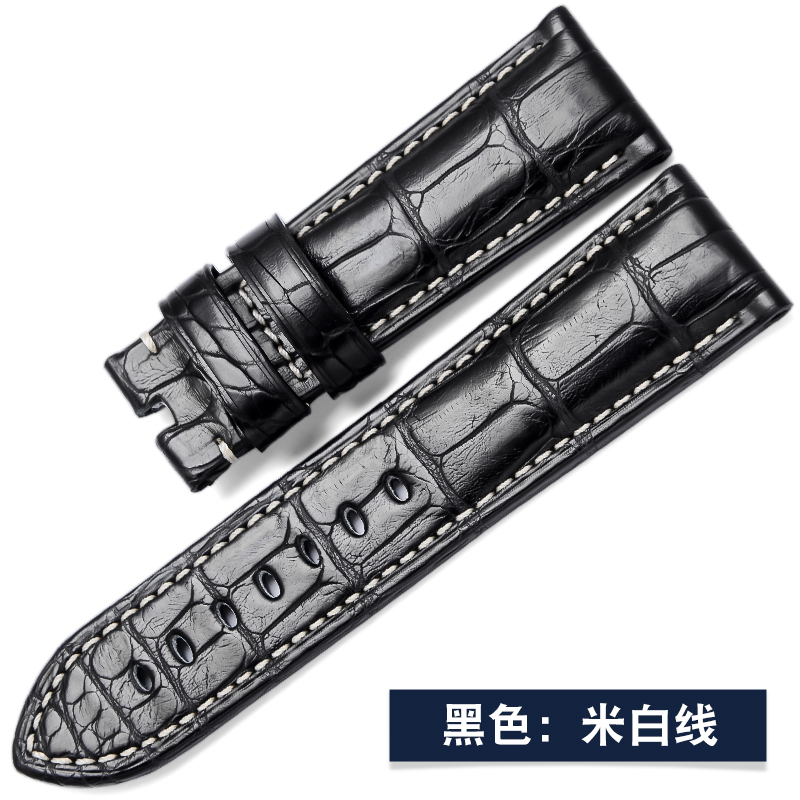 适用沛纳海表带真皮庐PAM441鳄鱼皮手表带PAM1312耐用防水女款24