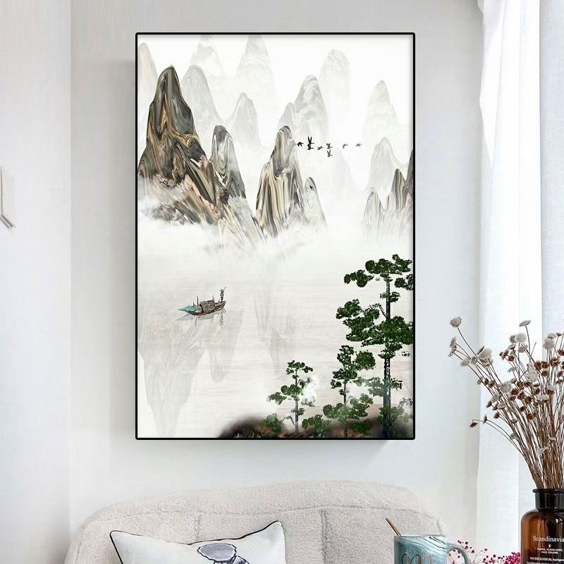 水墨丹青大格满绣90*112厘米30色29/30号线混合绣