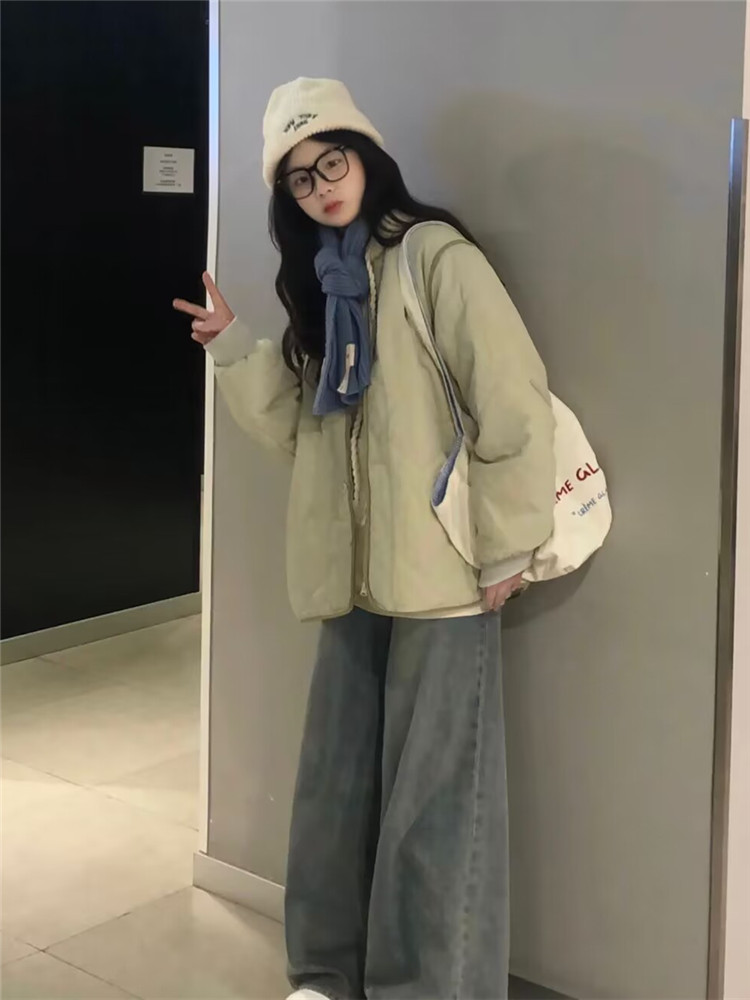 冬季学生菱格棉服女2024新款秋冬ins外套韩系夹棉衣棉袄短款宽松