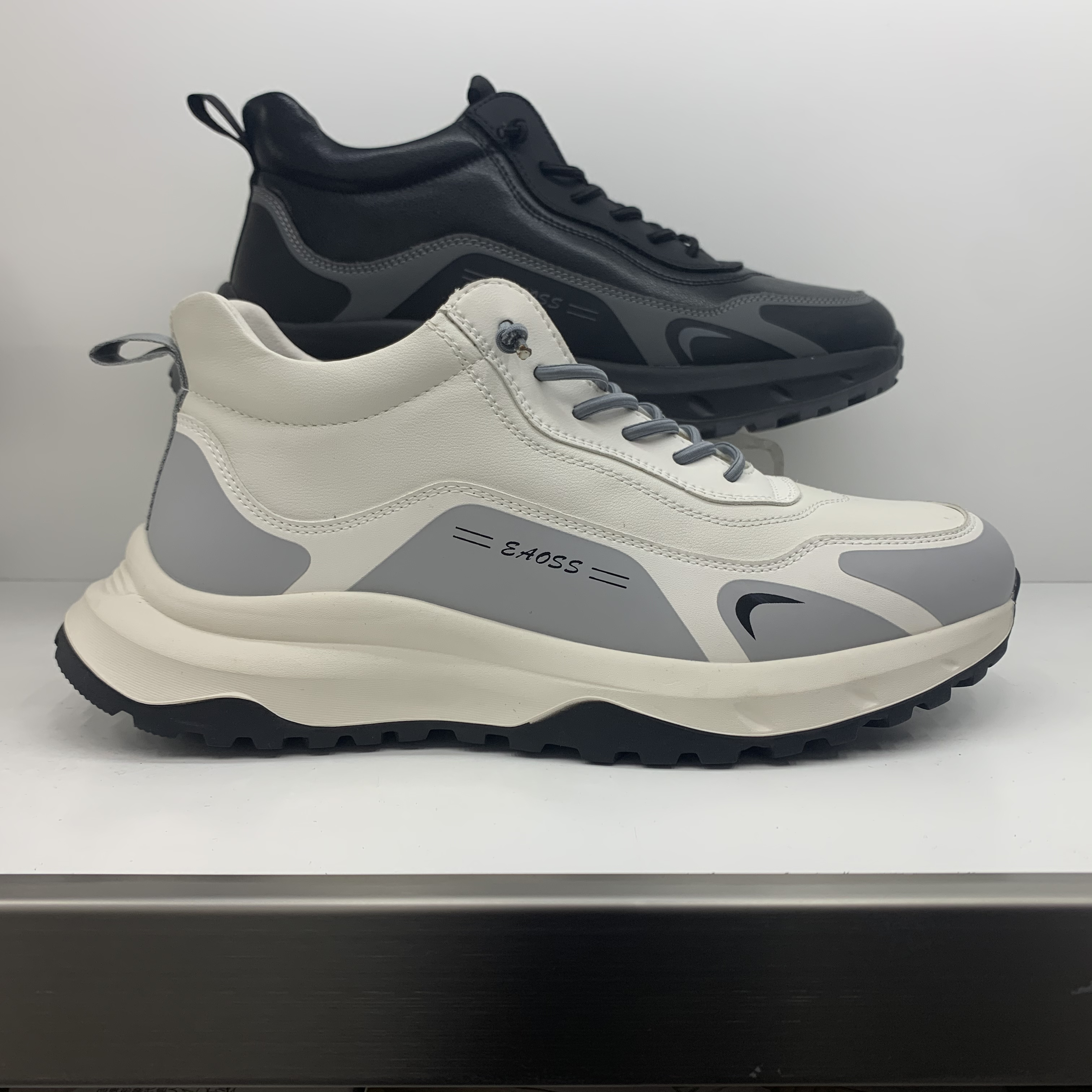 冬季新款真皮男鞋2024厚底男士轻便休闲加绒防寒休闲皮鞋