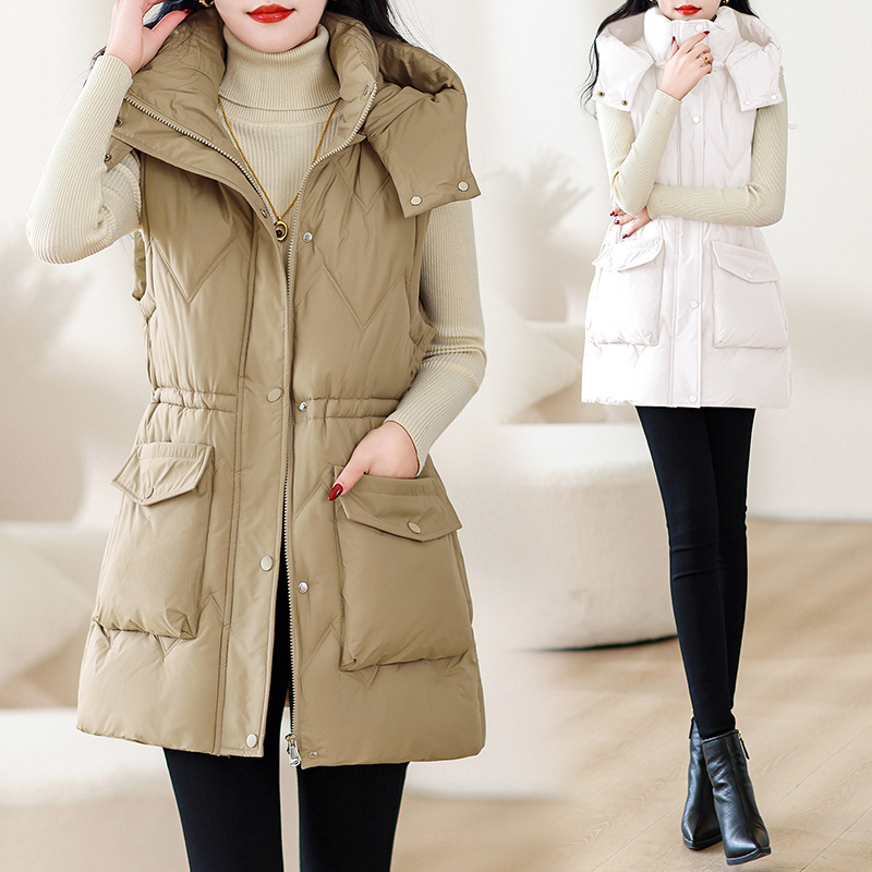 2024年新款冬装加厚棉马甲韩版大码宽松显瘦时尚女士保暖百搭外穿