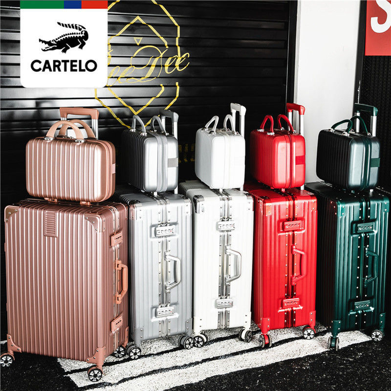 鳄鱼铝框拉杆箱子母箱29寸大行李箱万向轮旅行箱学生密码20寸硬箱