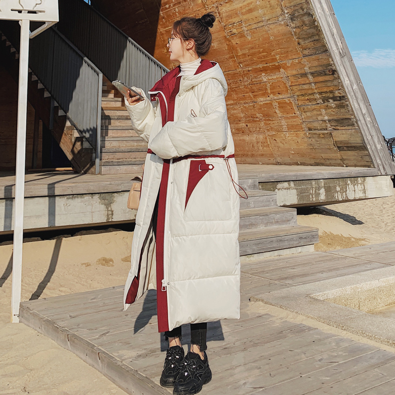 爆款棉服女中长款2023年新款设计感小众棉袄韩版宽松学生长款棉衣