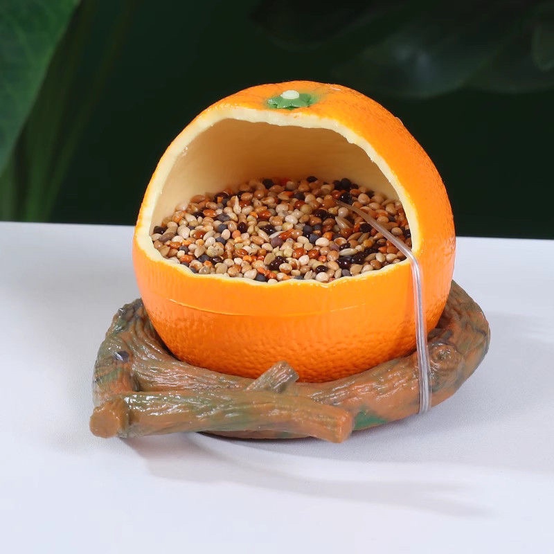 防撒防溅鹦鹉鸟食盒水果造型喂食器具