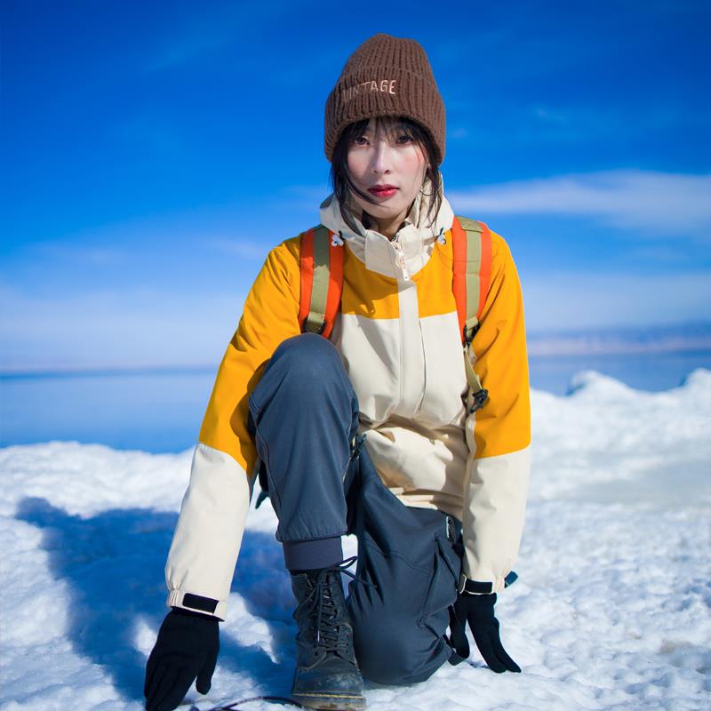 JEEPSPIRIT户外冲锋衣女三合一防风防水加绒男外套冬季登山服定制