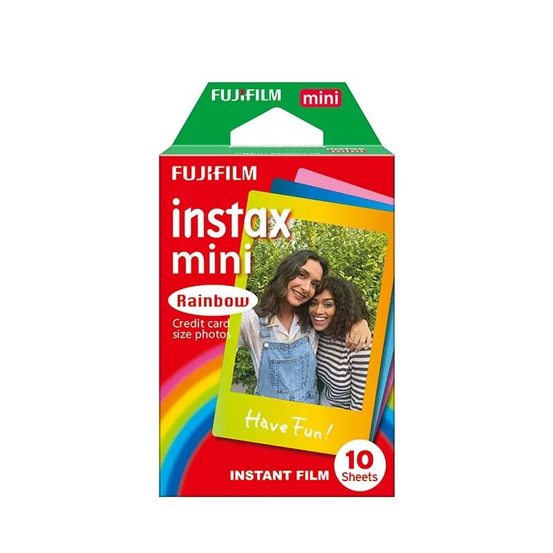 富士 拍立得彩虹相纸花边3寸胶片mini7s/7c/8/9/25/70/90 彩虹相纸