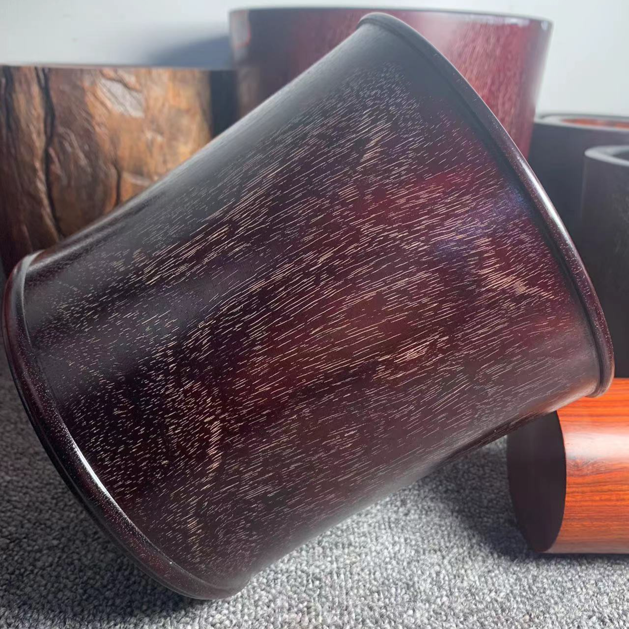 小木匠木料工艺摆件实物为准怀旧木制复古笔筒