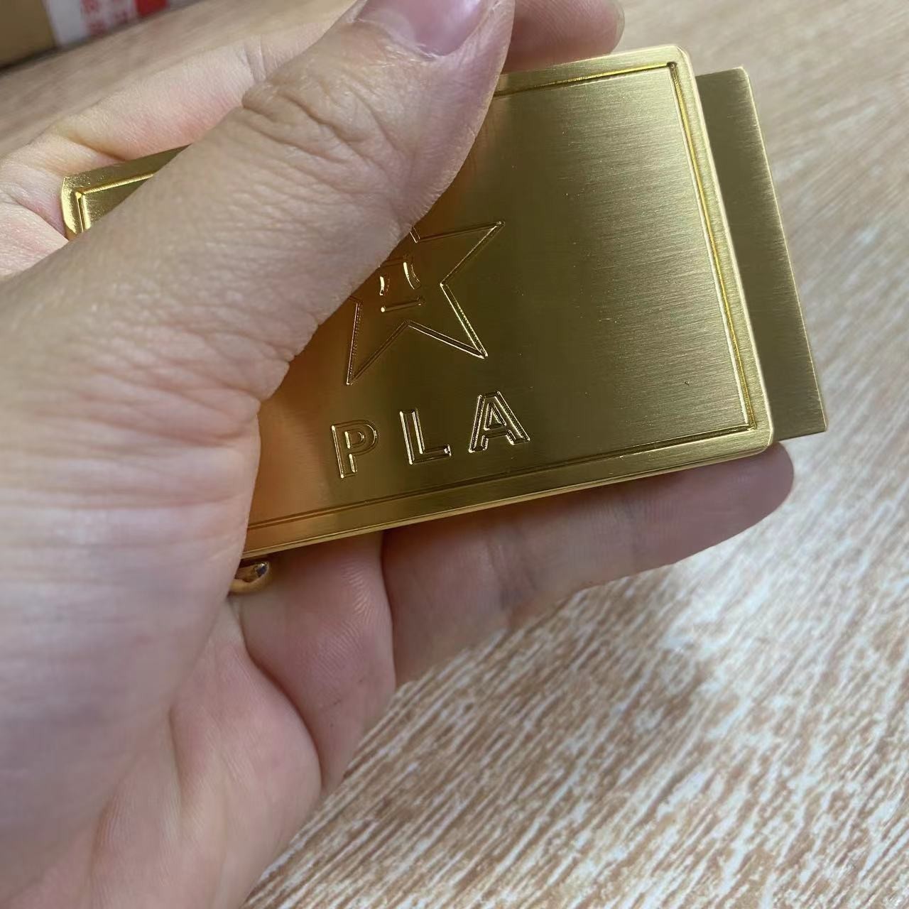 五星81自动扣内穿外穿黄铜皮带扣链接