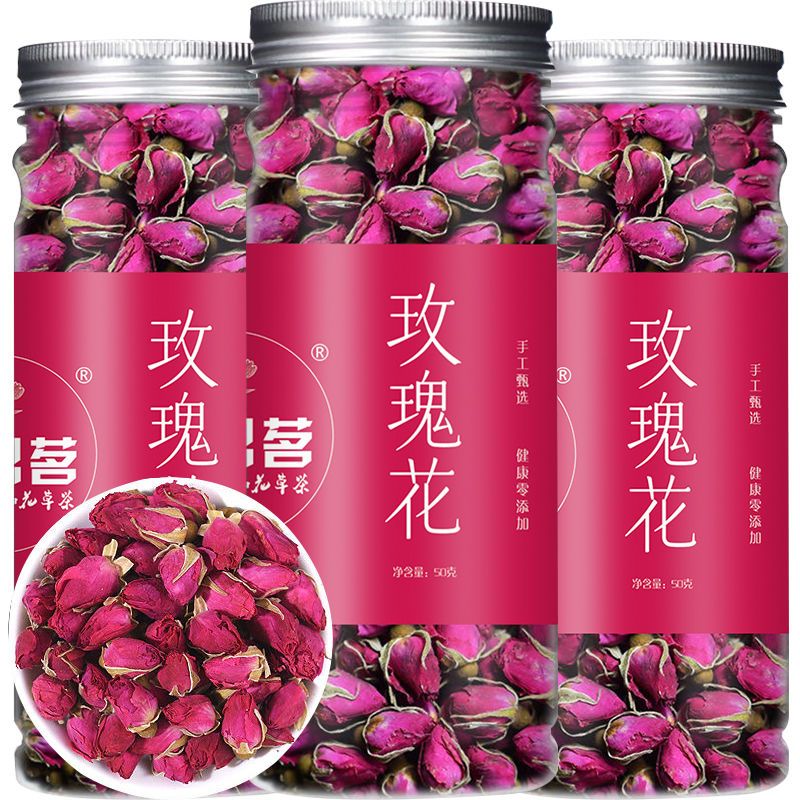 玫瑰花脯花冠茶女神茶无硫熏大朵泡水干重瓣组合花香花瓣果干新鲜