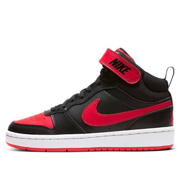 Nike耐克Court Borouh Mid2 AJ休闲中帮黑红小禁穿板鞋CD7782-003