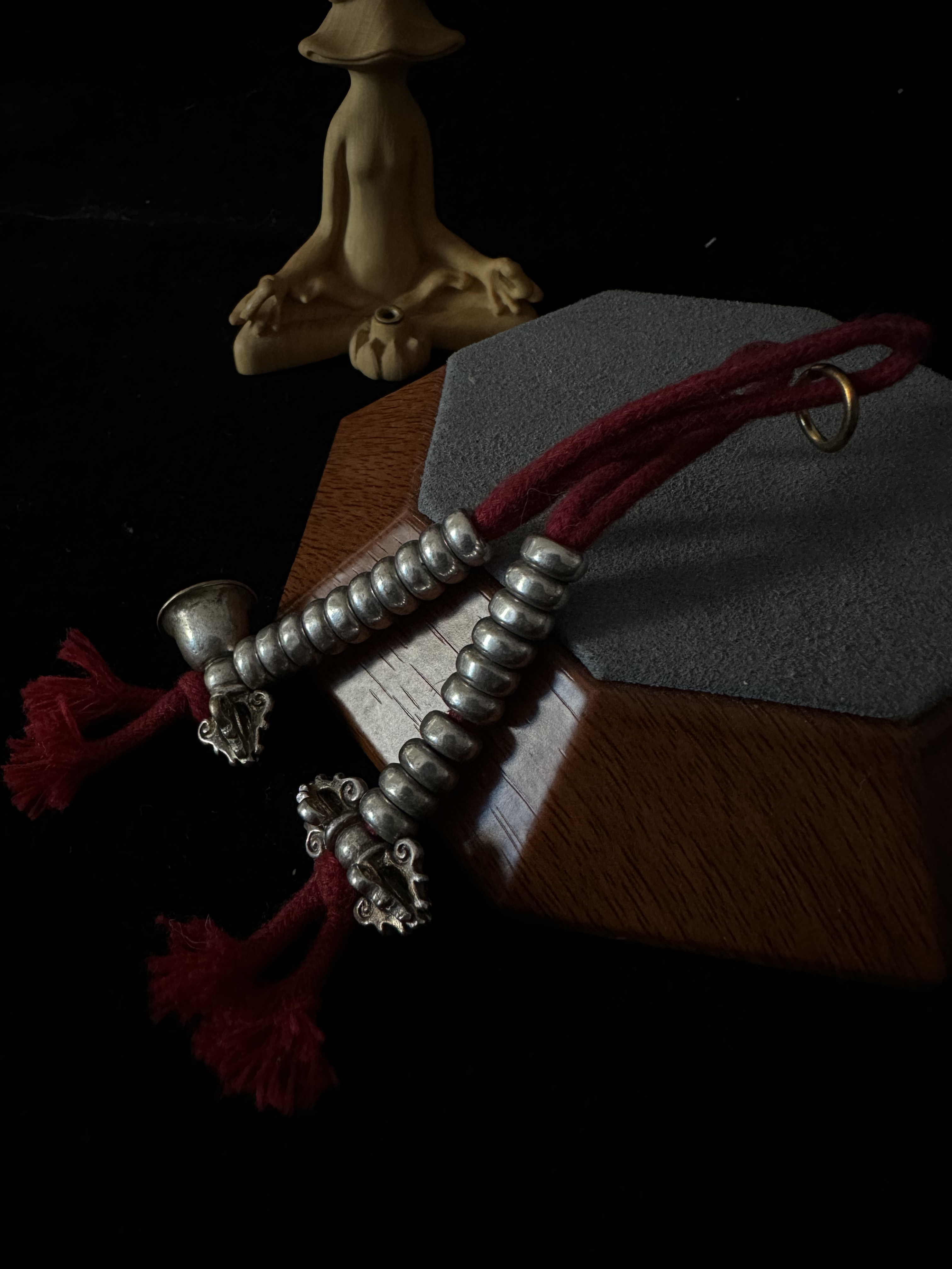 艺藏古珠   纯银念珠计数器提色卡0.7