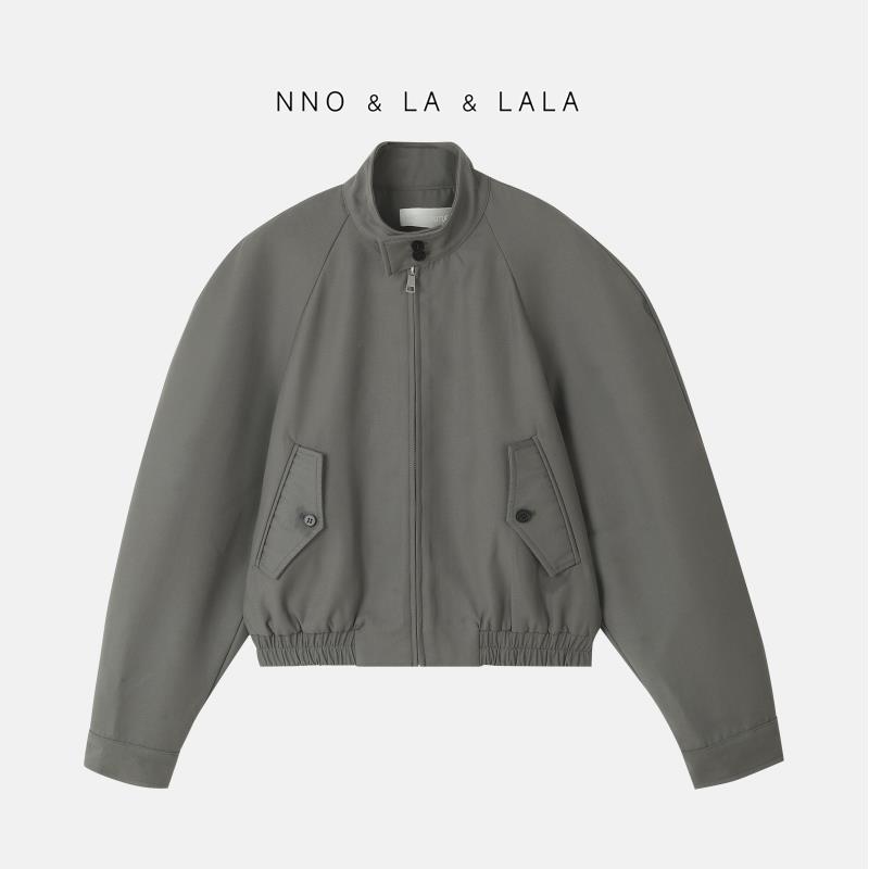   LA 弧形肩 立领夹克 外套 26149