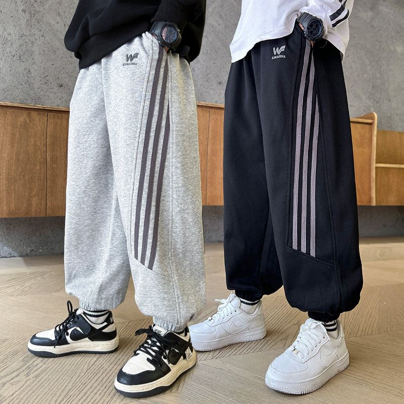 男童裤子春秋卫裤宽松2024中大童休闲韩版长裤宽松儿童秋冬运动裤