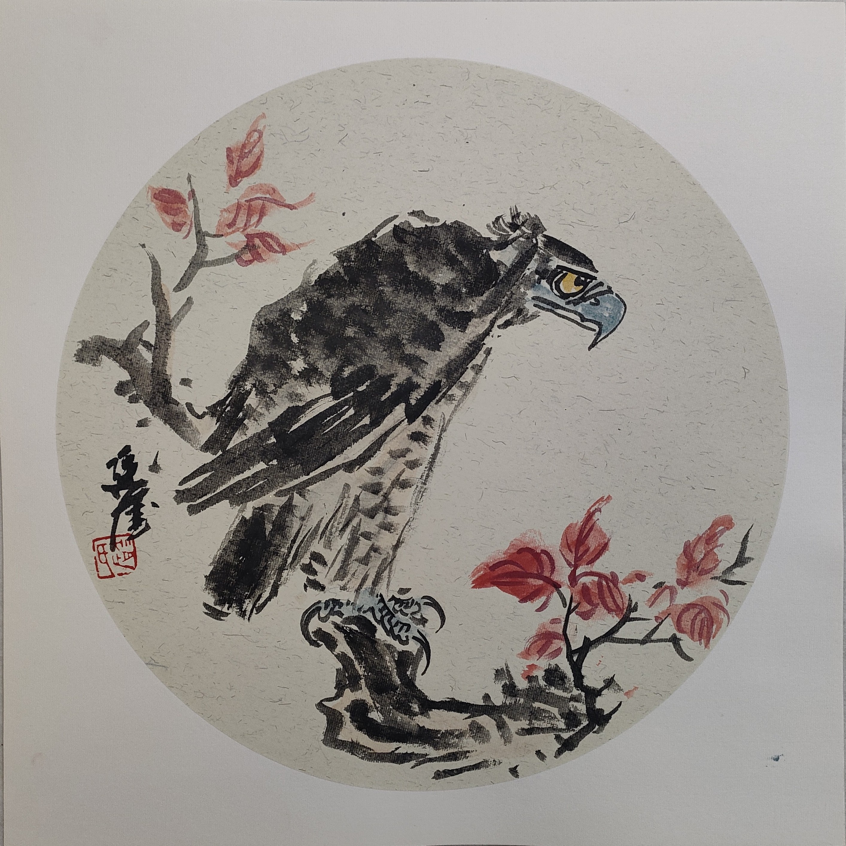 画家赵廷奎作品（鹰）38*38