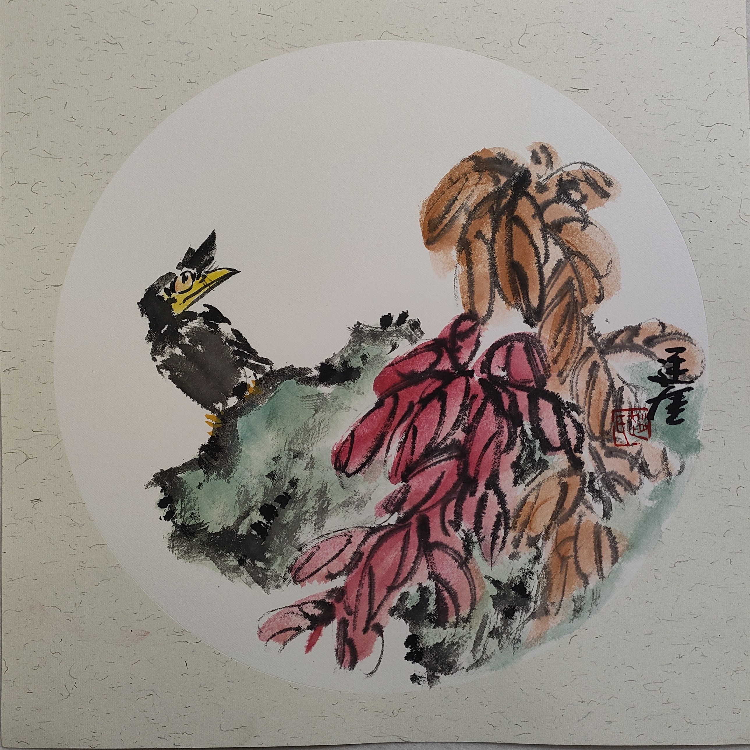 画家赵廷奎作品（秋趣）38*38