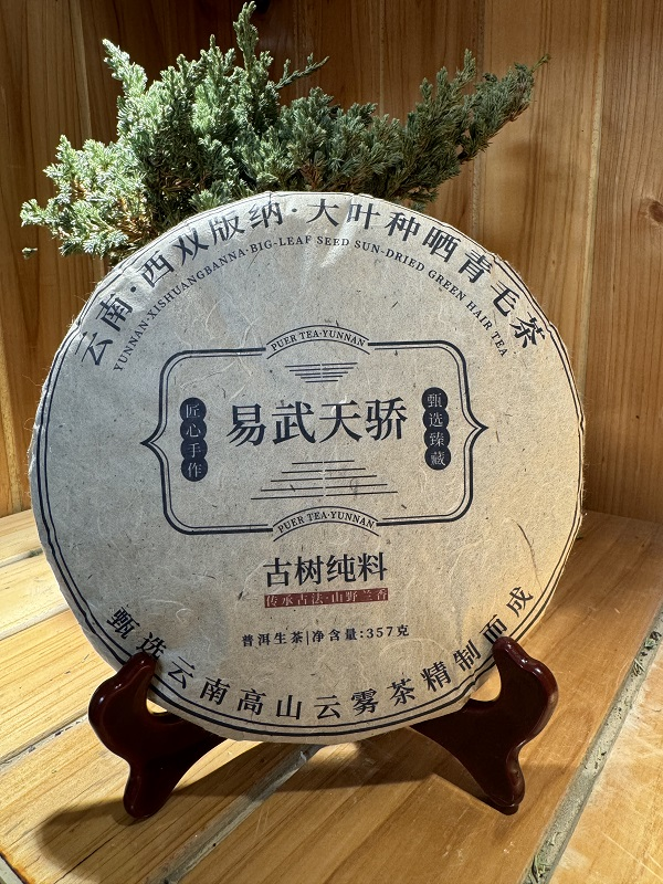2010年传承山野兰香古树纯料高山云雾茶精制 357g 易武天骄 T0049
