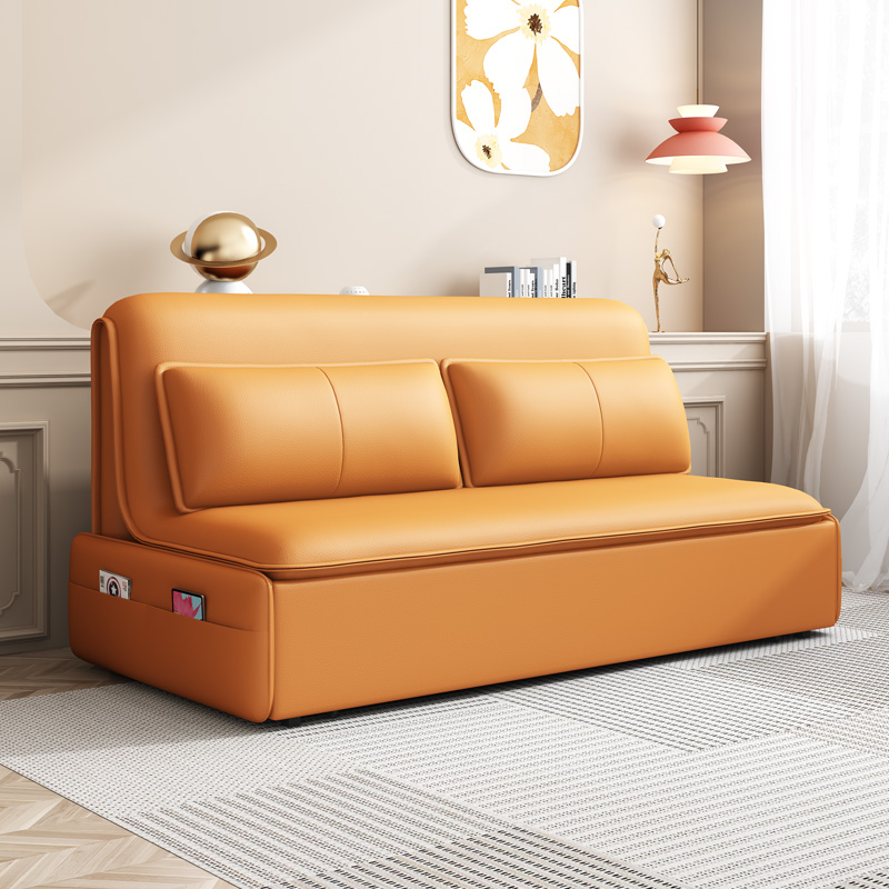 沙发床电动无线遥控客厅多功能家用两用猫抓皮免洗双人储物折叠床