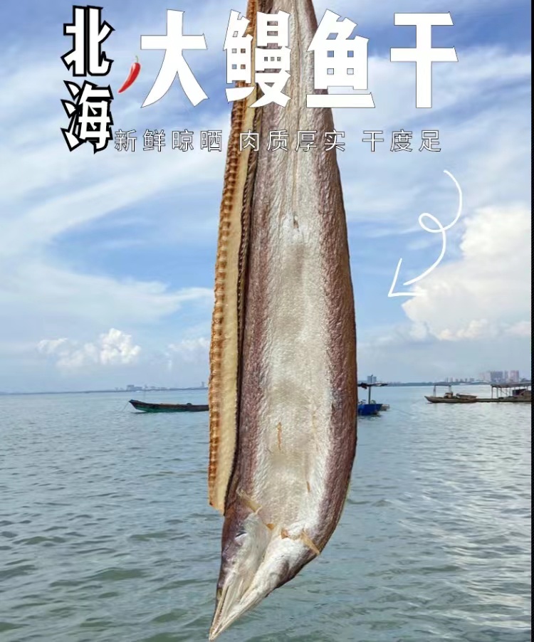 北海特产深海大鳗鱼干淡干海鲜干货