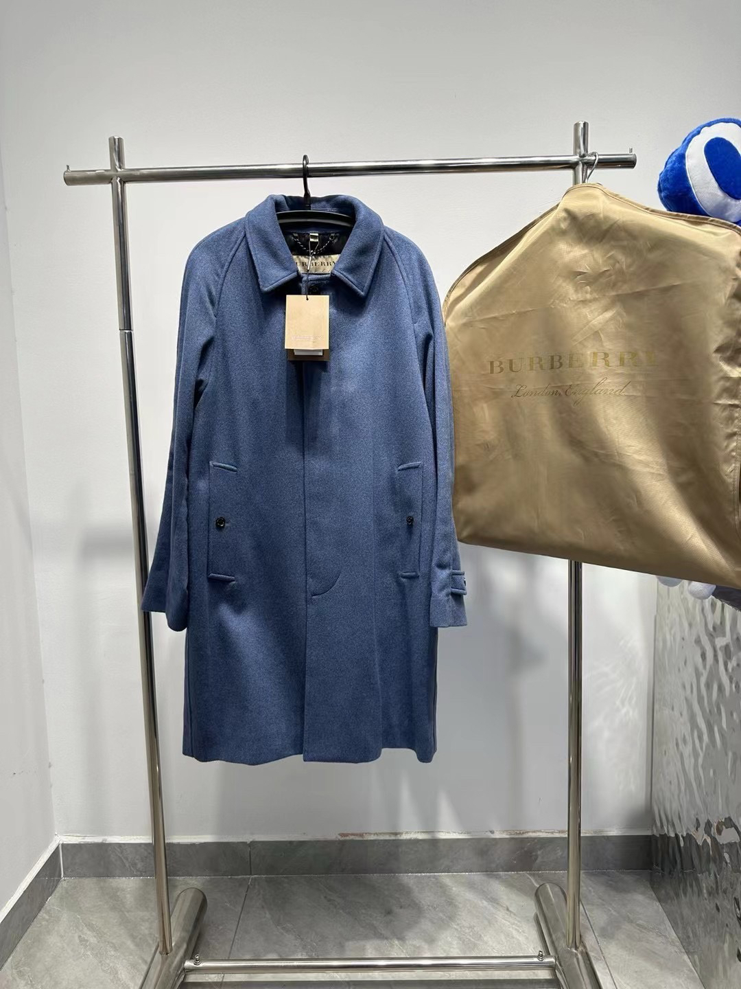 Burberry爆款藏青色羊呢大衣 50码/全新/平台15648