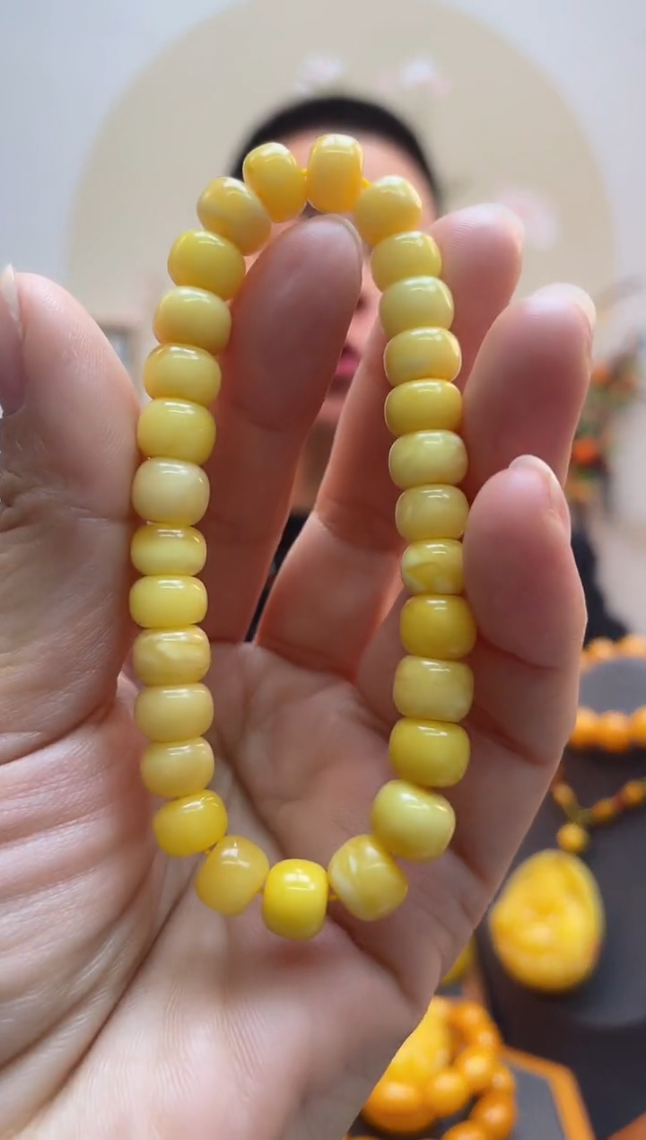 【闪购商品】蜜蜡珠宝奇石未镶嵌假一罚十，老型手串
