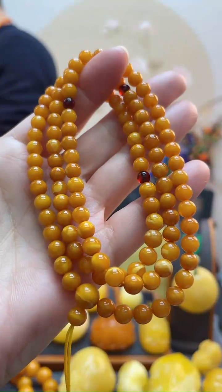 【闪购商品】蜜蜡珠宝奇石未镶嵌假一罚十，多样性发其一6mm