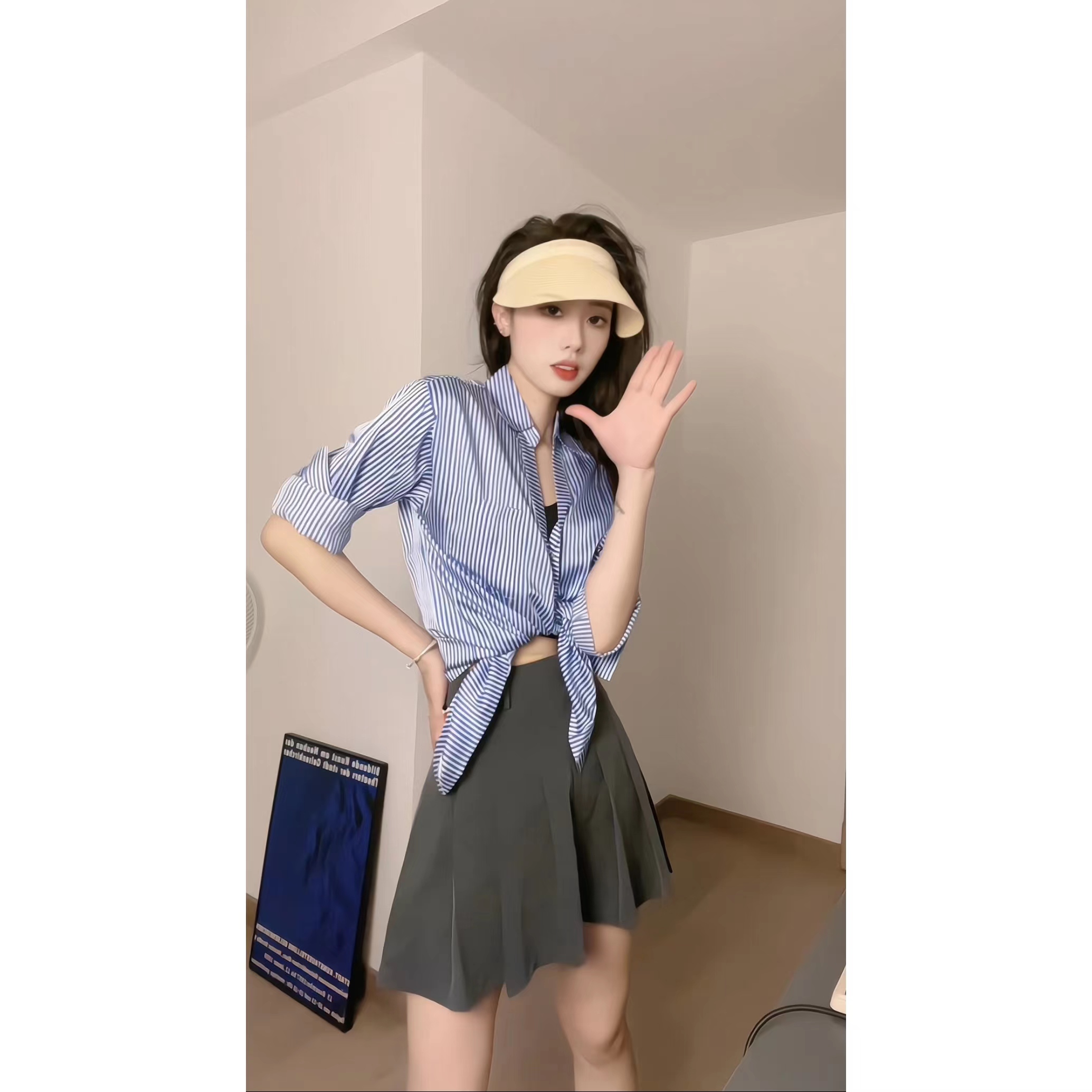 衬衣女明星同款领结系带衬衫长袖春款设计感复古小众百搭长袖上衣