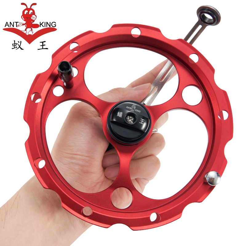 蚁王大号风火轮AQM150全金属带卸力手拨轮八卦海钓筏竿轮谷麦前打